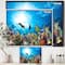 Designart - Colorful Coral Reef with Fishes - Seascape Framed Canvas Art Print